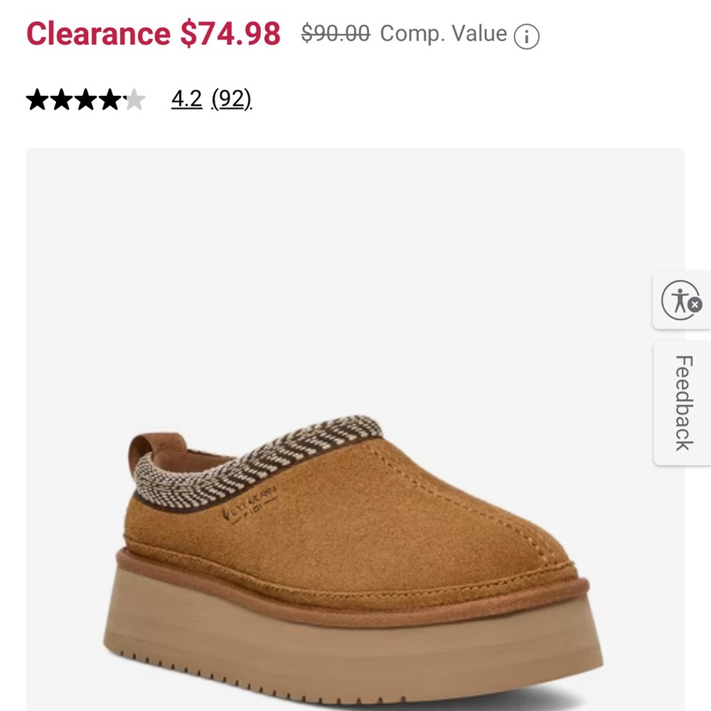 UGG Koolaburra Burree Platform Tan Slippers